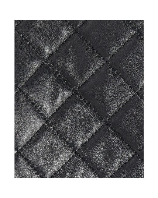 Barbour Gray Quilted Leather Gloves for men
