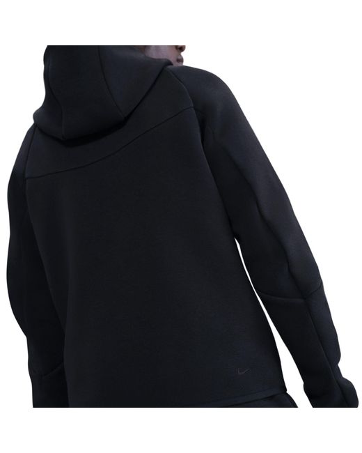 Nike Black Sportswear Tech Fleece Windrunner Full-zip Hoodie Cotton/polyester 50% Sustainable Blends for men