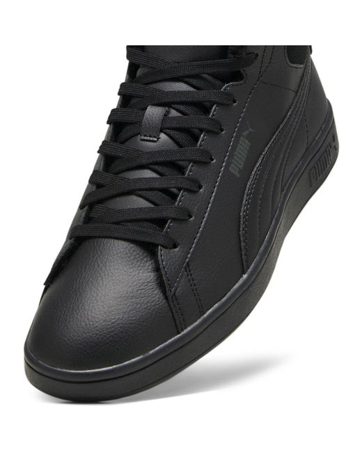 PUMA Black Smash 3.0 Mid Water Resistant Low Top Trainers for men