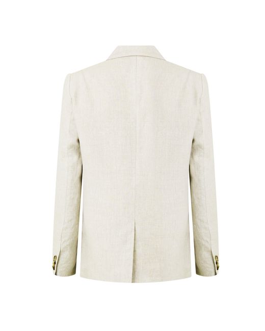 Without Prejudice Natural Frith Slim Fit Linen Jacket for men