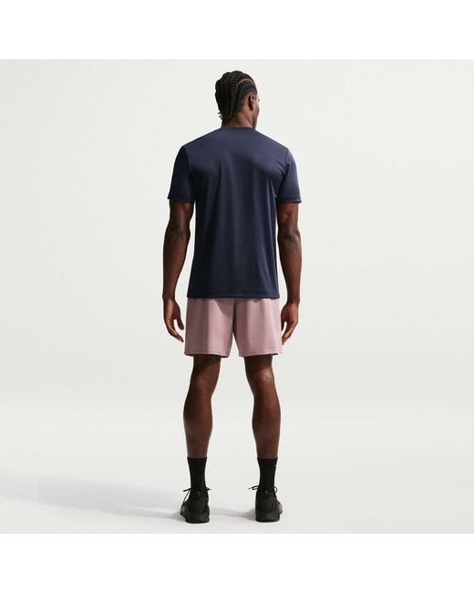 Nike Blue Flex Short Sleeve Performance Gym Top for men