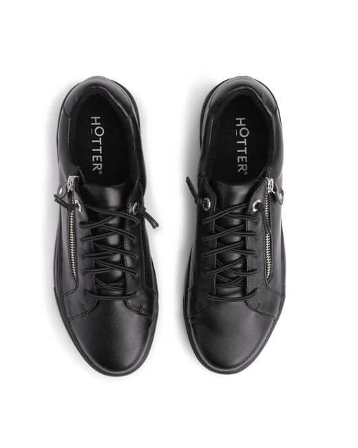 Hotter Black Leonie Wide Fit Trainers