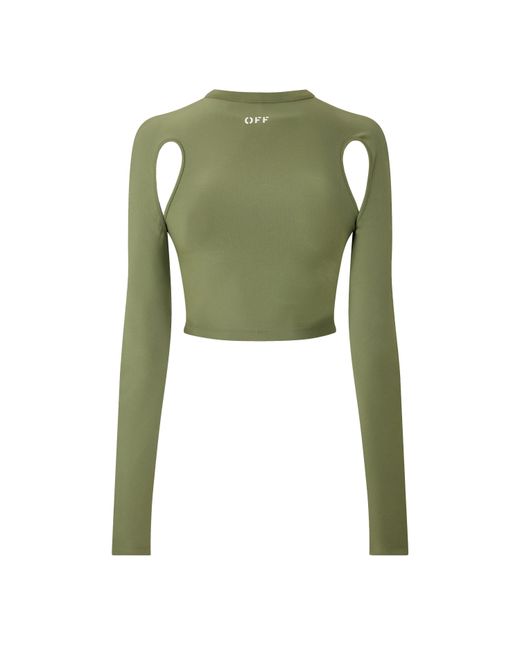 Off-White c/o Virgil Abloh Green Fine Knit Top
