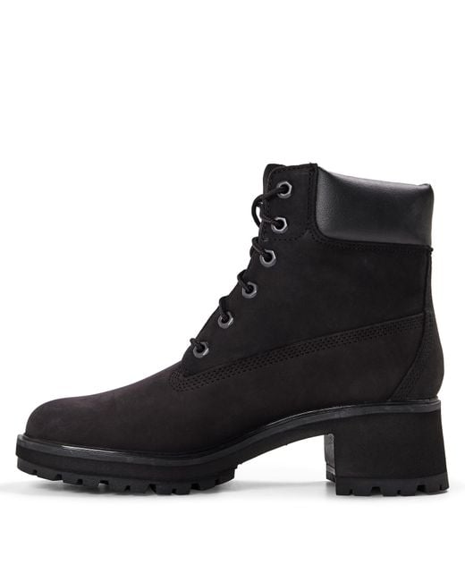 Timberland Black 6 Inch Lace Waterproof Boot Flat Ankle Boots