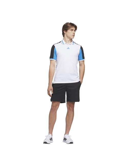 Adidas Blue Short Sleeve Performance Polo Shirt for men