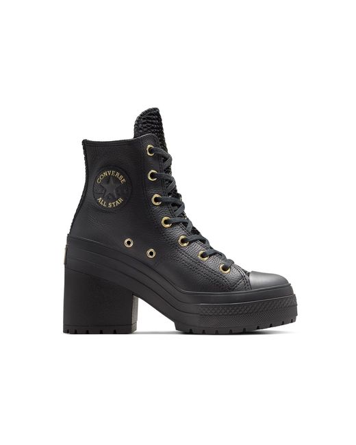 Converse Black Adults Chuck 70 De Luxe Heel Platform Ankle Heeled Boots