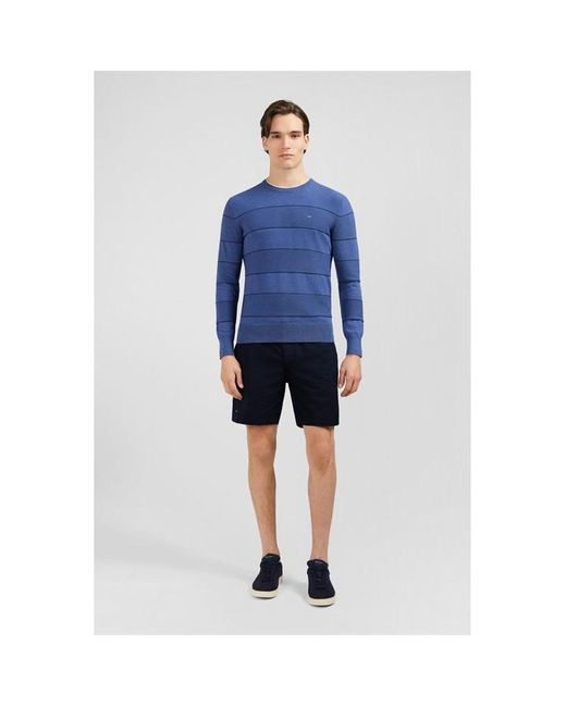 Eden Park Blue Striped Jumper In Combination Knit for men