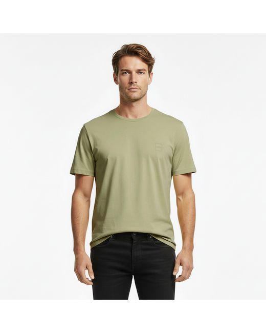 Boss Yellow Tales T-Shirt With Logo Patch Premium Cotton for men