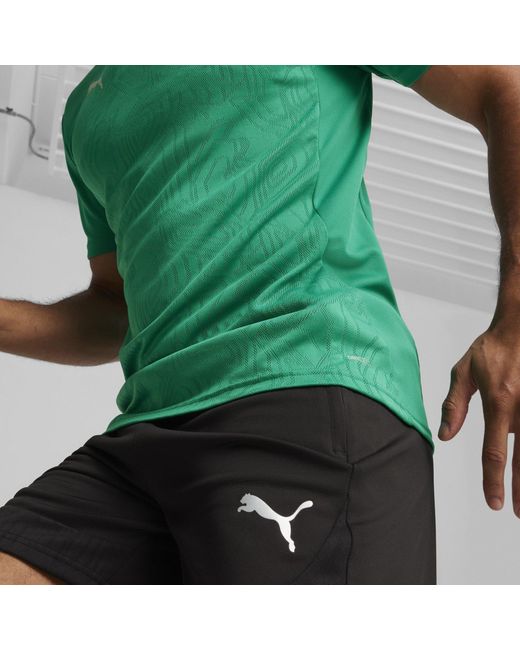 PUMA Green Teamfinal Training Short-Sleeve Performance T-Shirt for men