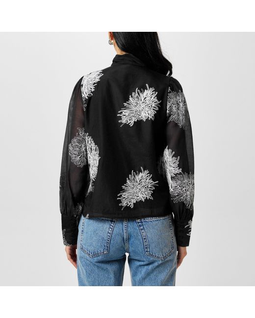 Vero Moda Black Dula Long-Sleeve Blouse