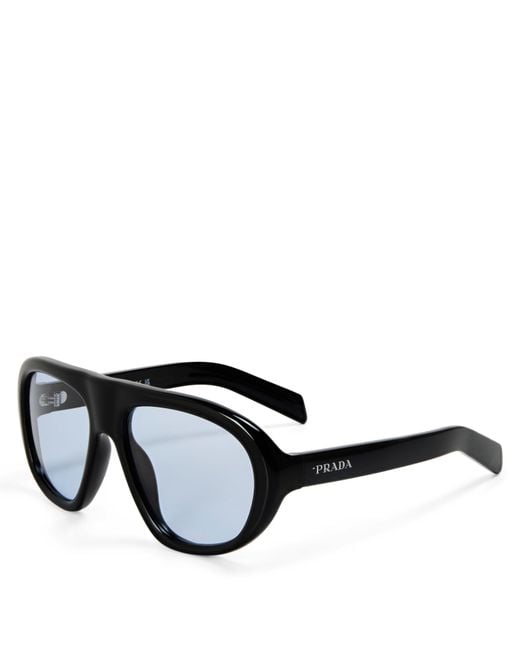 Prada Black 0Pr C05S Aviator Sunglasses for men
