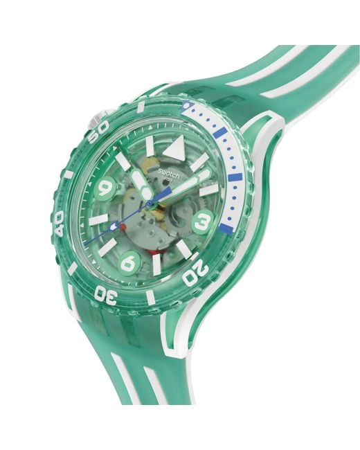 Swatch Green Scubaqua Analogue Quartz Watch for men