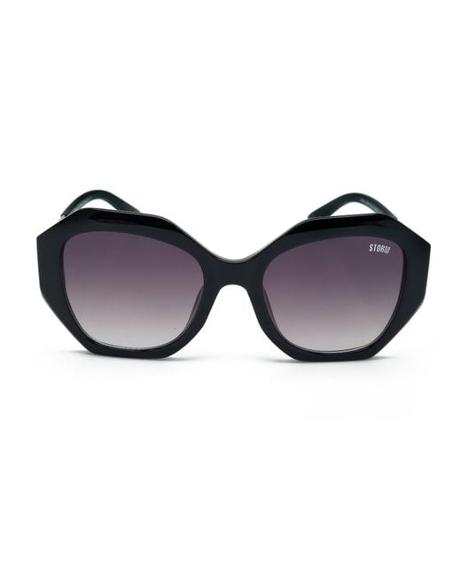 Storm Black Hexagon Sunglasses