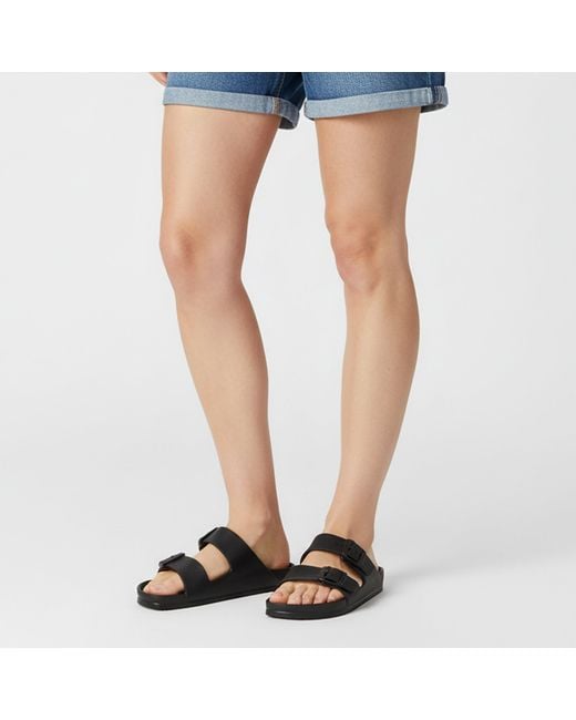 Jack Wills Black Two Strap Sandals