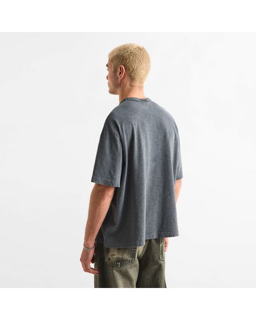 MKI Miyuki-Zoku Gray Slub Tee Oversized Fit T-Shirt for men