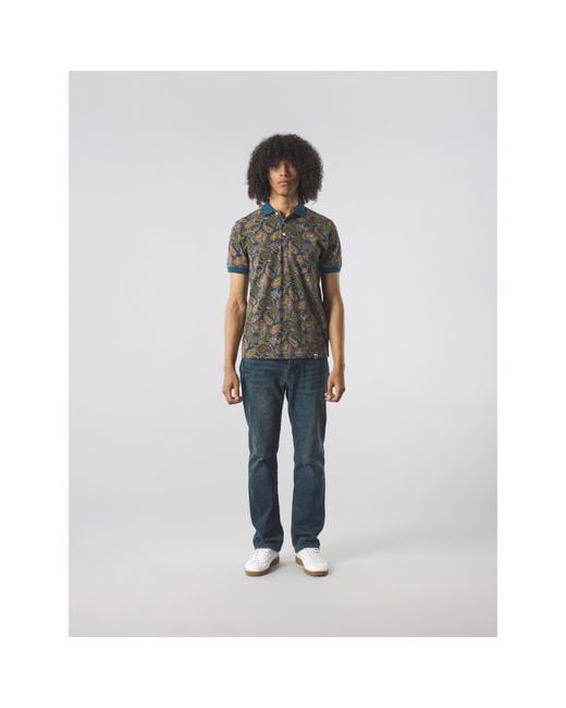 Pretty Green Blue Short-Sleeve Polo Shirt for men