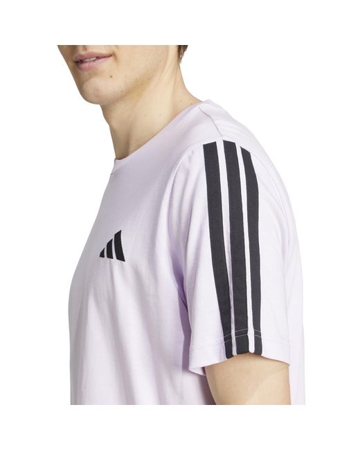 Adidas White Essentials 3-Stripes T-Shirt for men