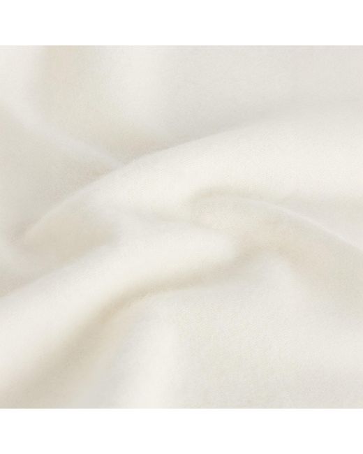 Barbour White Lambswool Woven Scarf