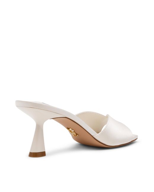 Steve Madden White Heeled Mules