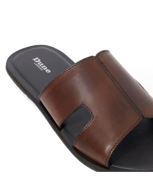 Dune Brown Ibes Flat Sandal for men