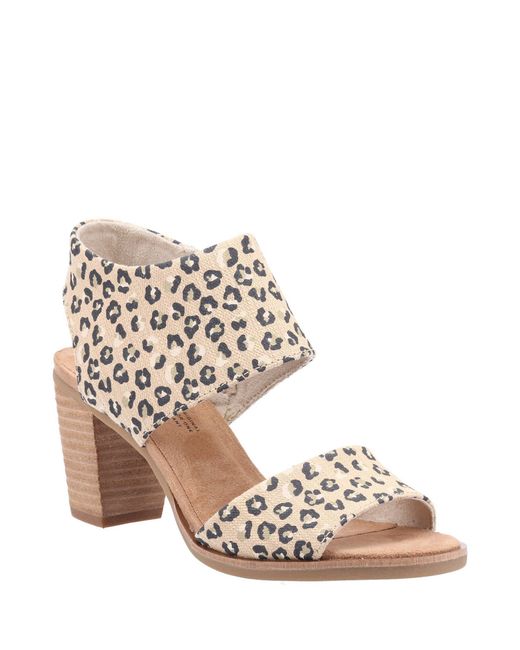 TOMS Metallic Majorca Cutout Textured Cheetah Sandal