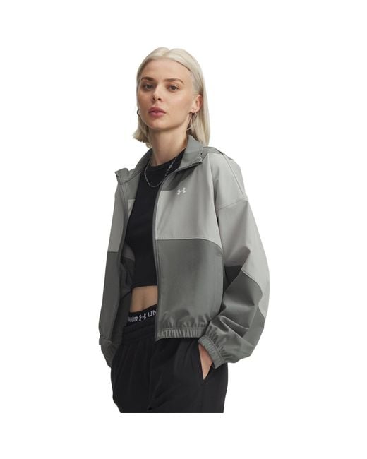 Under Armour Gray Rival Woven Long-Sleeve T-Shirt