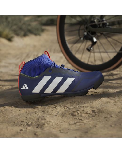 Adidas Blue The Gravel Shoe 2.0 Triathlon Cycling Shoes for men
