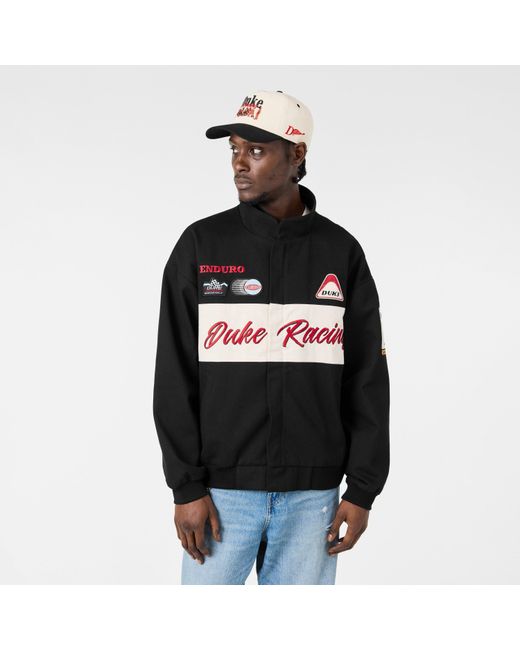 Duke & Dexter Black Bomber Jacket for men