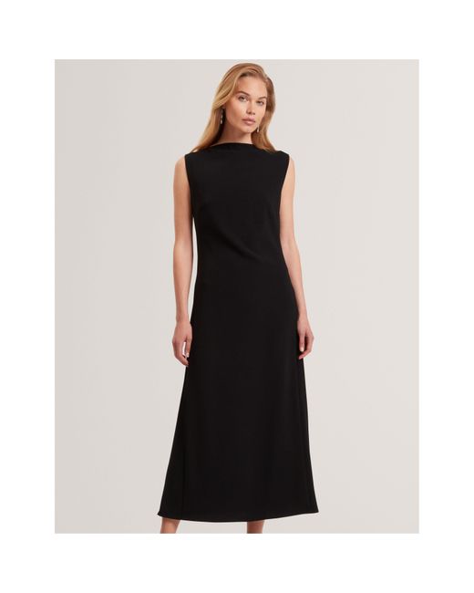 Ted Baker Black Pleat Midi Tea Dress