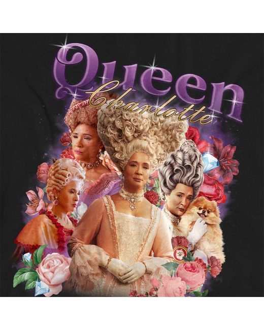 Bridgerton Black Queen Charlotte Vintage T-Shirt Blac