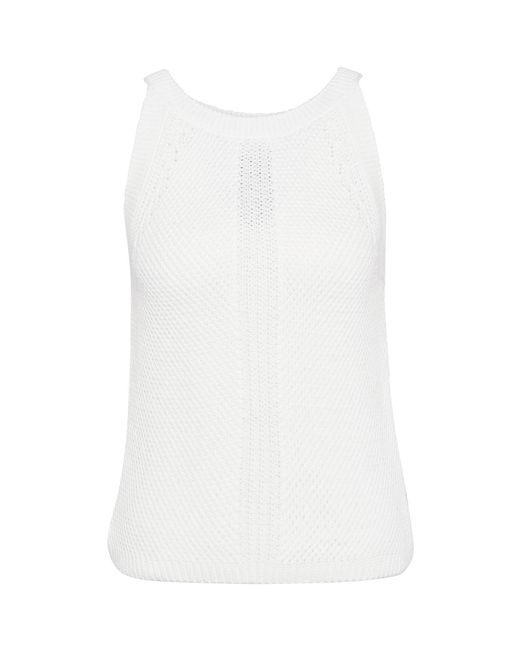Barbour White Dakota Sweater Vest