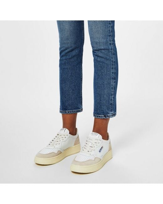 Autry White Medalist Low Top Trainers