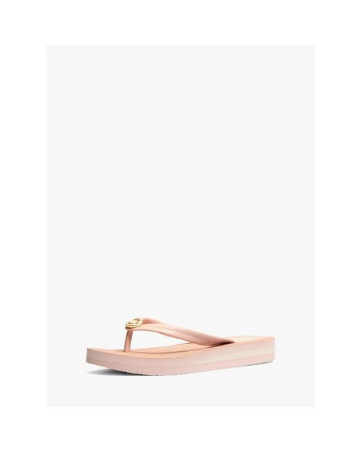 MICHAEL Michael Kors Pink Posie Flip Flops