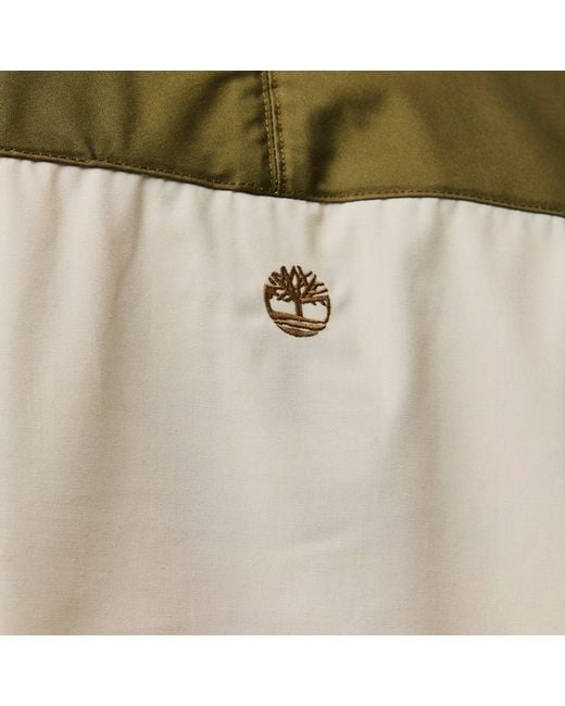 Timberland Green Dwr Anorak Dwr Treatment Hooded Long Sleeve Oversized Fit Rain Anoraks for men