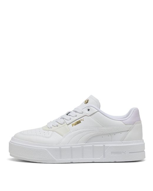 PUMA White Cali Leather Court Trainers