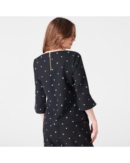 Biba Black Contour Cuff Shell Blouse