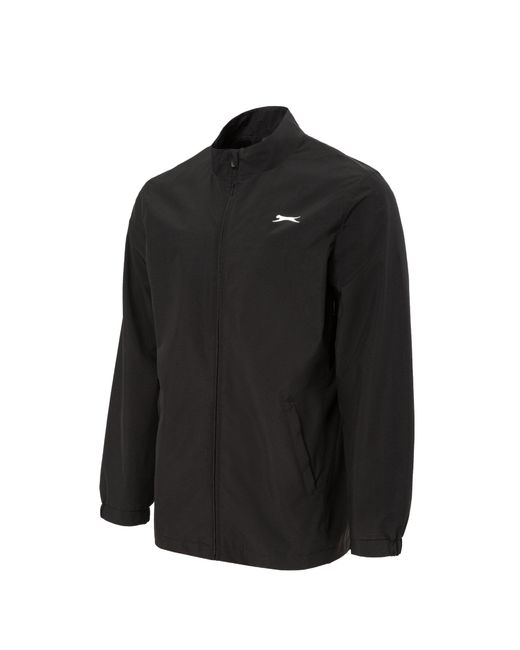 Slazenger 1881 Black Water Resistant Windproof Funnel Neck Long Sleeve Performance Golf Jacket for men