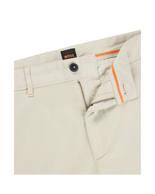 Boss Natural Chino Slim 10242156 01 Straight Leg Trousers for men