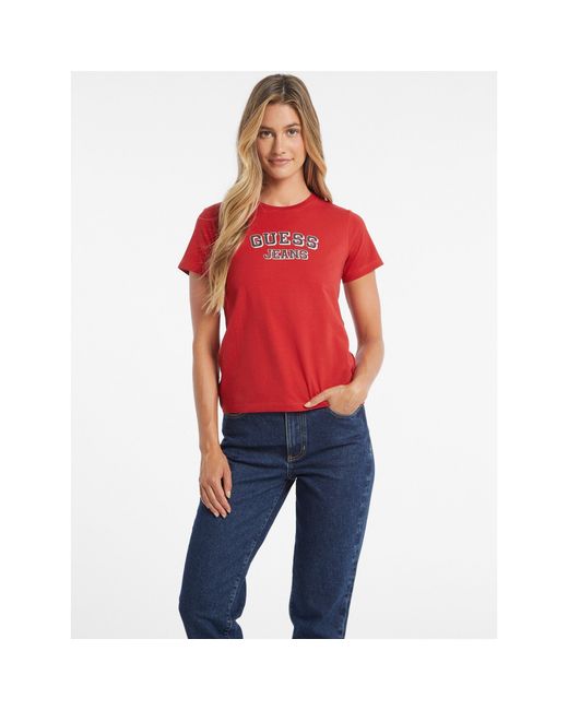 Guess Red Varsity T Ld44