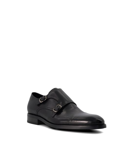 Dune Black Sullivan Monk Shoes for men