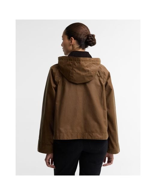 Barbour Brown Cropped Hooded Jacket