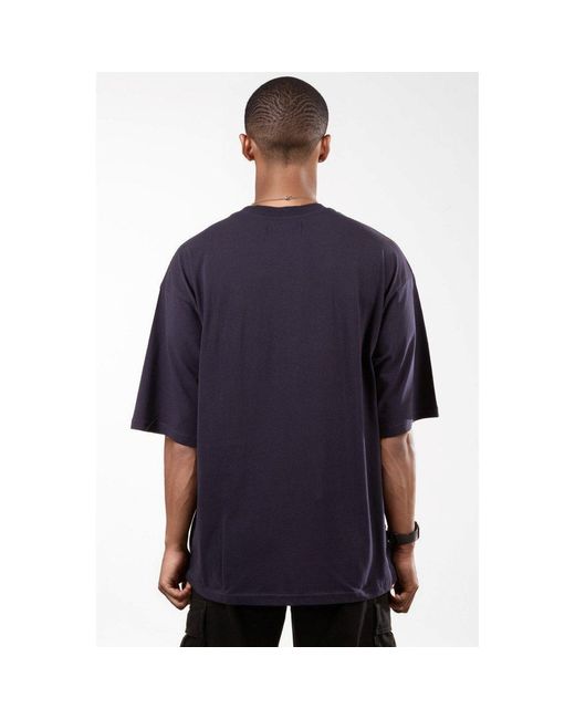 Hype Blue Oversized Regular Fit T-Shirt for men