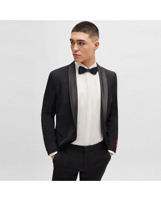 HUGO Black Bow Tie 10181699 01 Bowty for men
