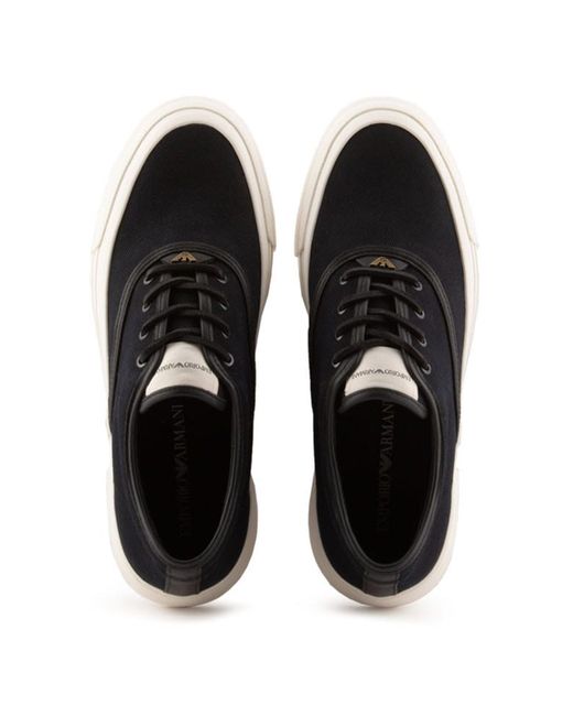 Emporio Armani Black Trainers for men
