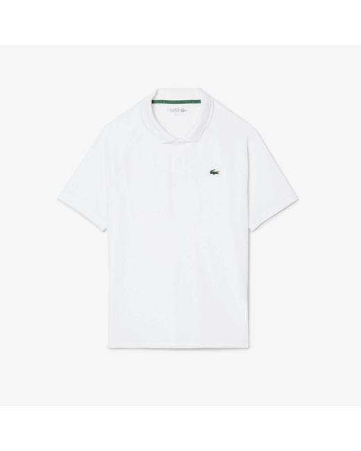Lacoste White Short Sleeve Performance Polo Shirt for men