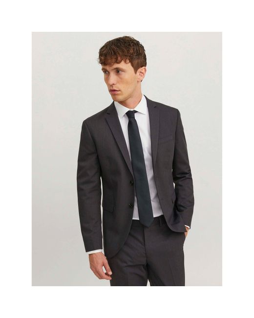 Jack & Jones Black Solid Tie for men