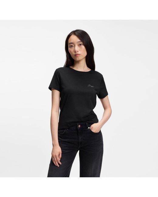 Boss Black Short Sleeve T-Shirt With Script Logo (Elove)