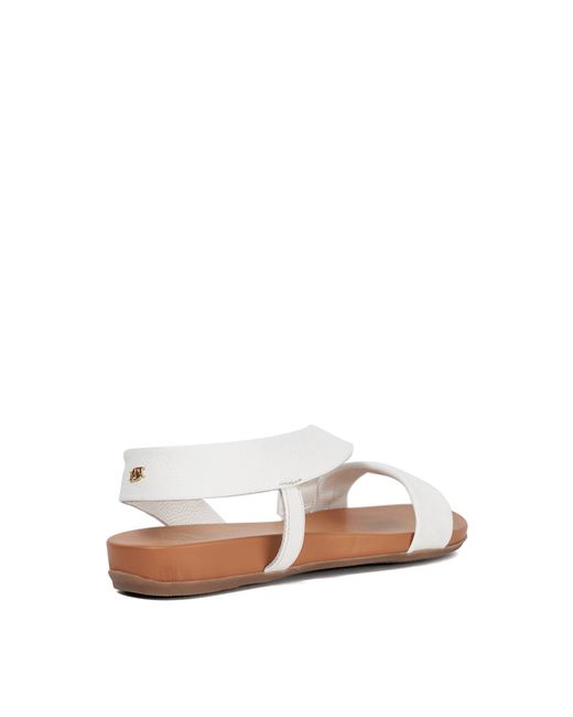 Dune White Lucina Flat Sandals