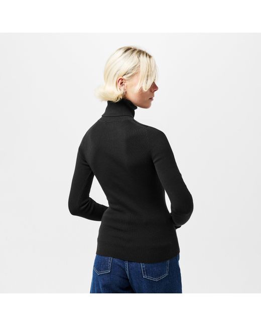 Calvin Klein Black Roll Neck Knitted Top