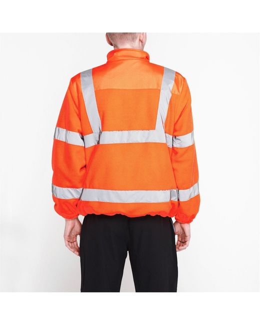Dunlop Orange Hi Vis Fleece Jacket for men